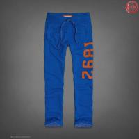 heren abercrombie and fitch 1892 elastisch sweatpants blauw oranje Outlet Online vmxjv735